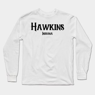 Hawkins Indiana Stranger Things Long Sleeve T-Shirt